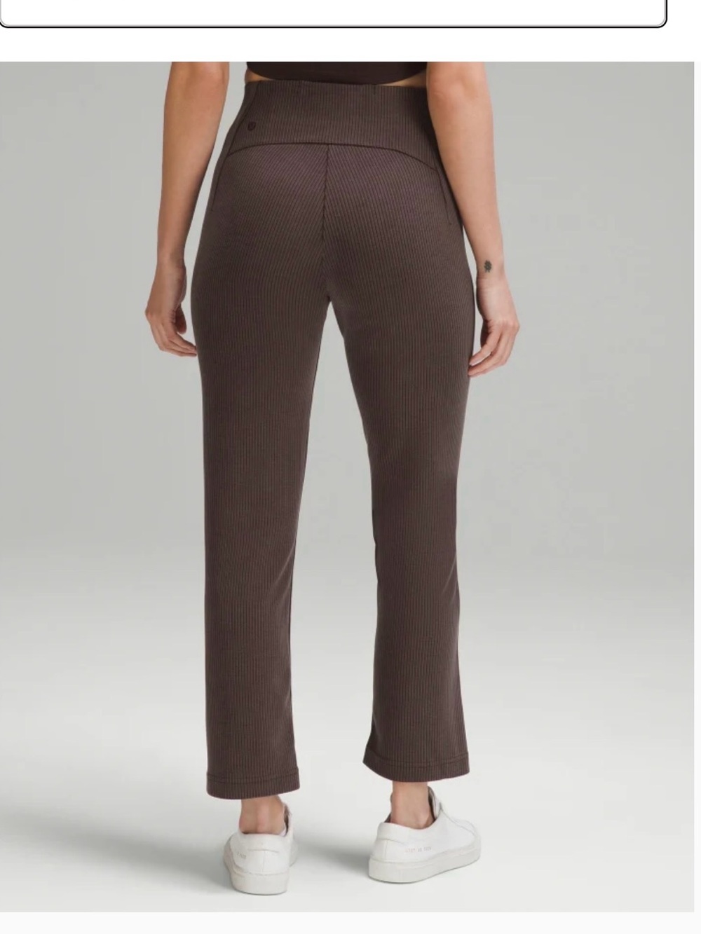 Ribbed Softstreme Zip-Leg High-Rise Cropped Pant 25" - Picture 5 of 9